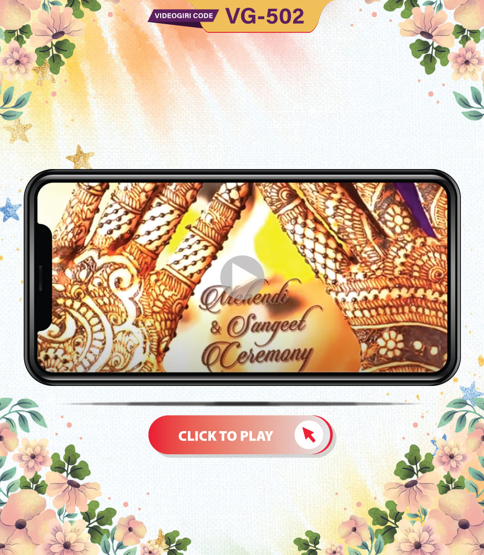 Ladies Sangeet Mehndi Ceremony Invitation Video