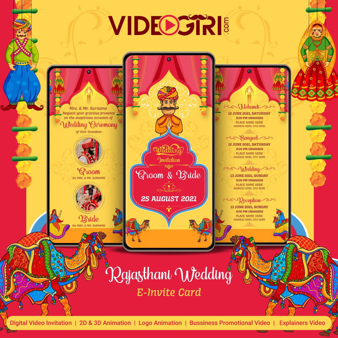 Rajasthani Wedding Invitation Card