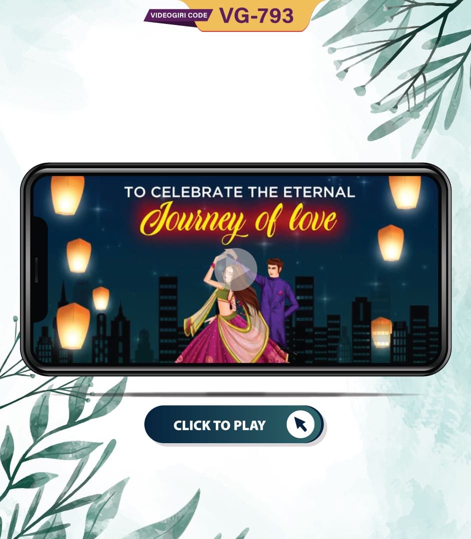 Animated Hindu Wedding Invitation Video For Whatsapp| VG-793