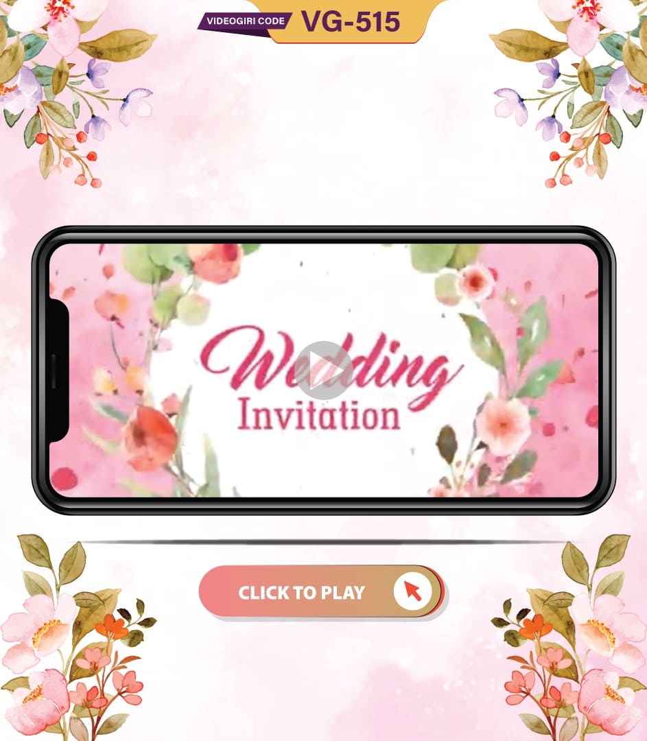 Floral Theme Wedding Invitation Video