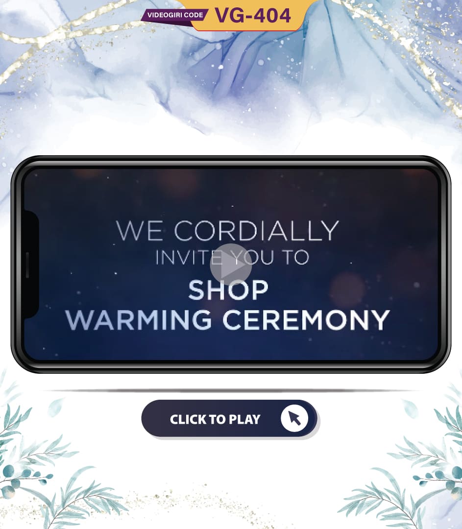 Shop Warming Ceremony Invitation Video