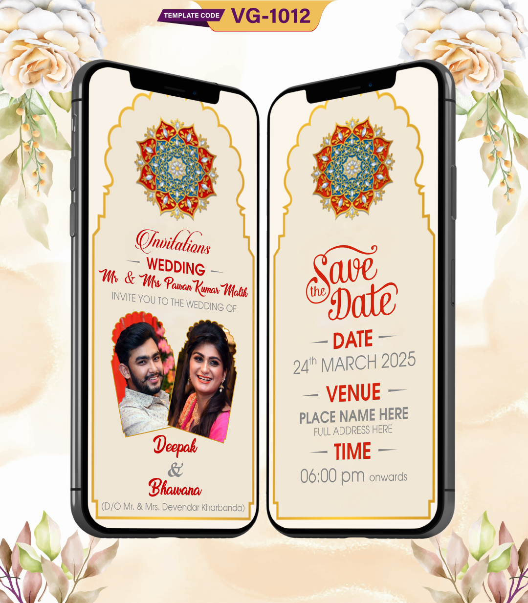 Marwari Style Wedding Invitation Templates