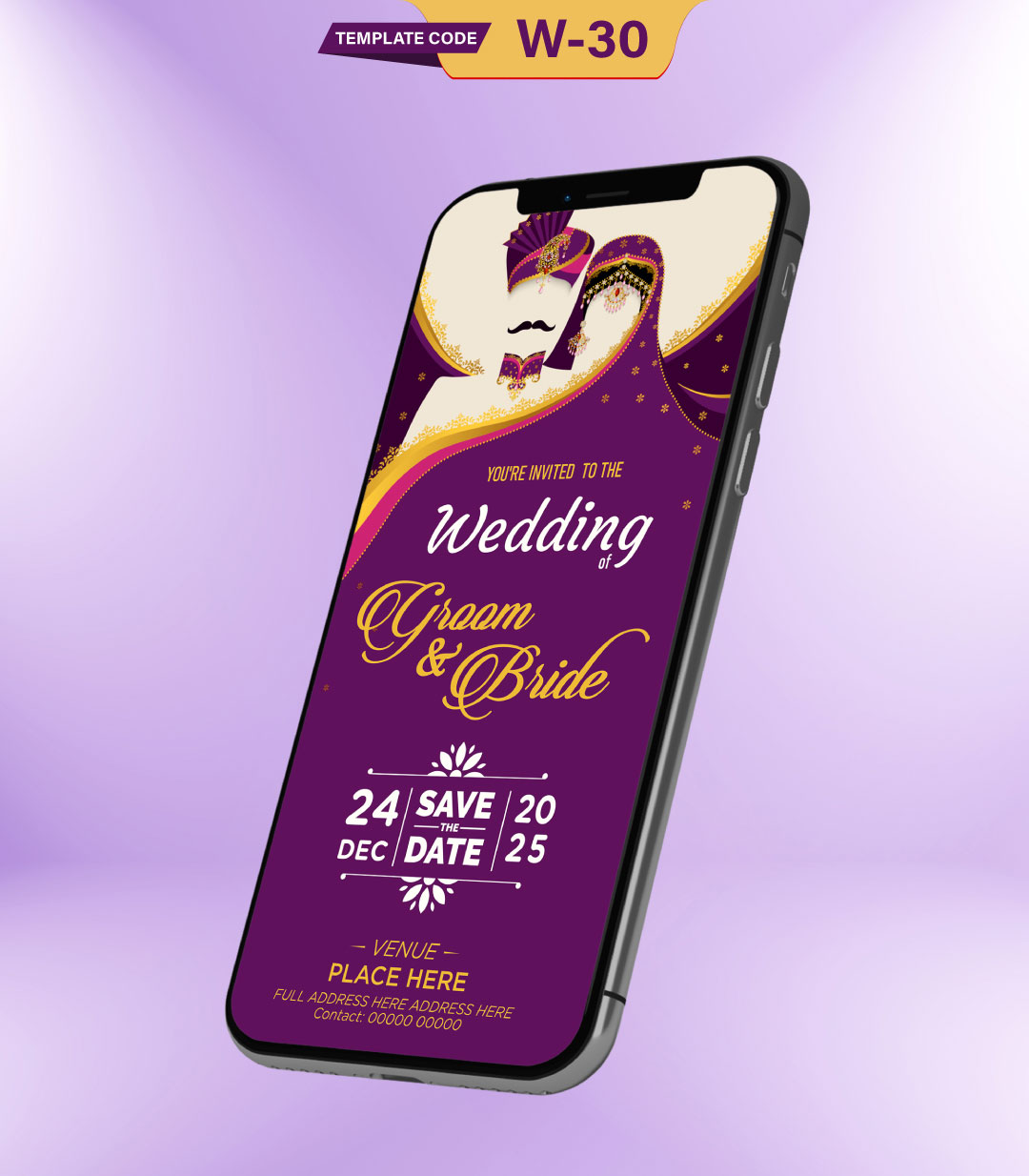 Digital Marwari Theme Wedding Invitation eCard
