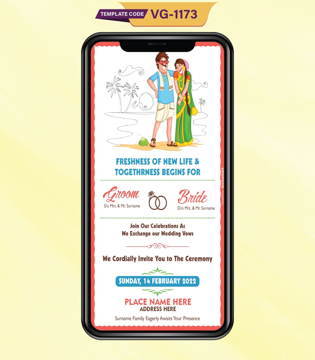 Funny South Indian Wedding Invitation Card