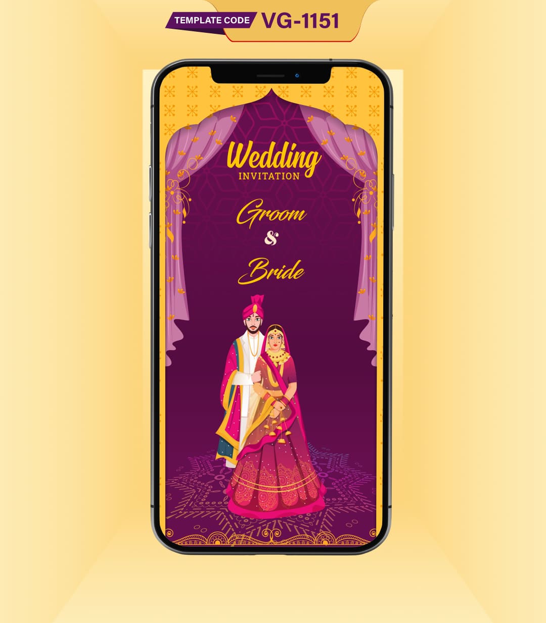 Hindu Traditional Wedding Invitation Card