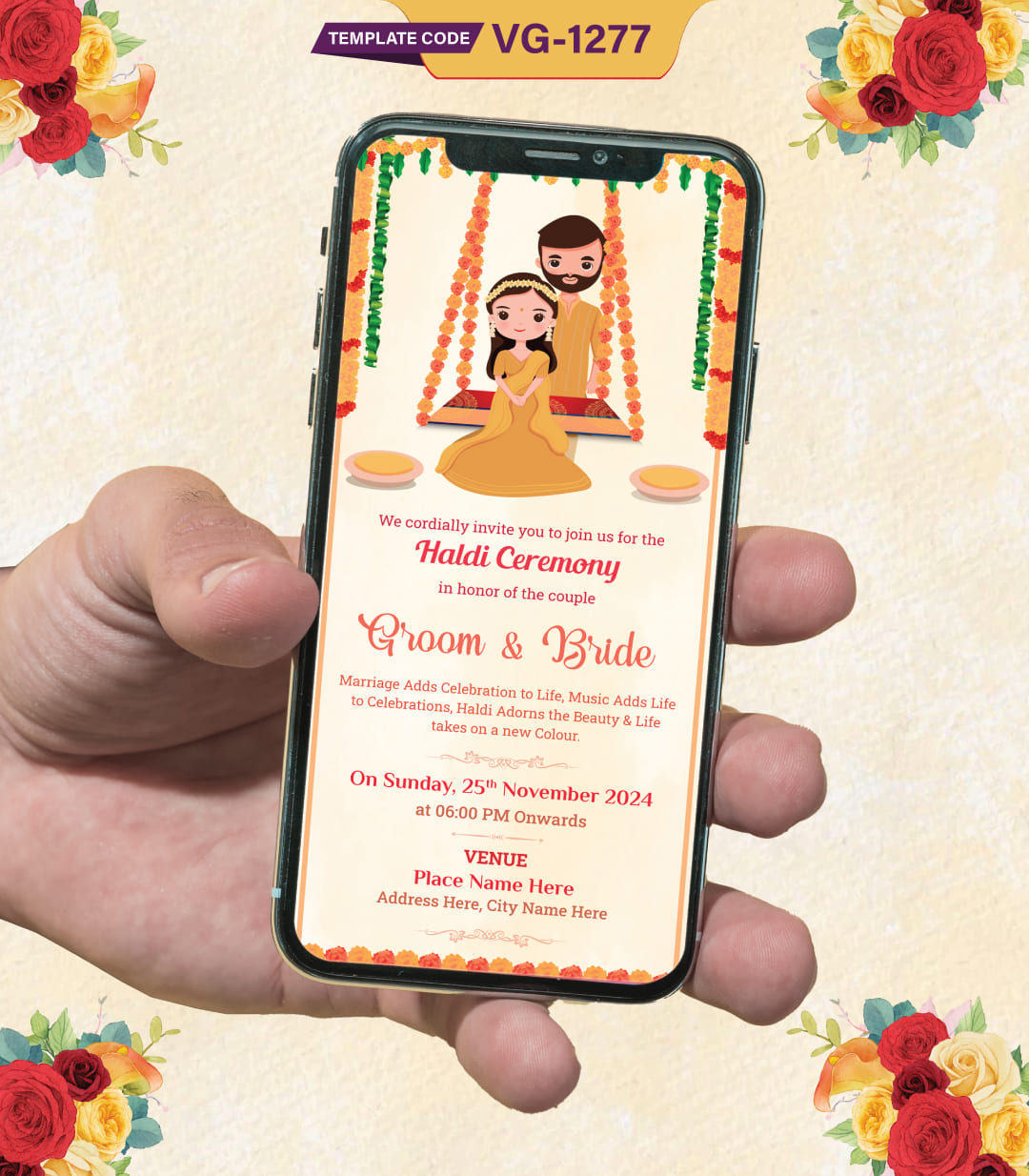 Haldi Ceremony Invite Card - Best Haldi Ceremony Invitation Card