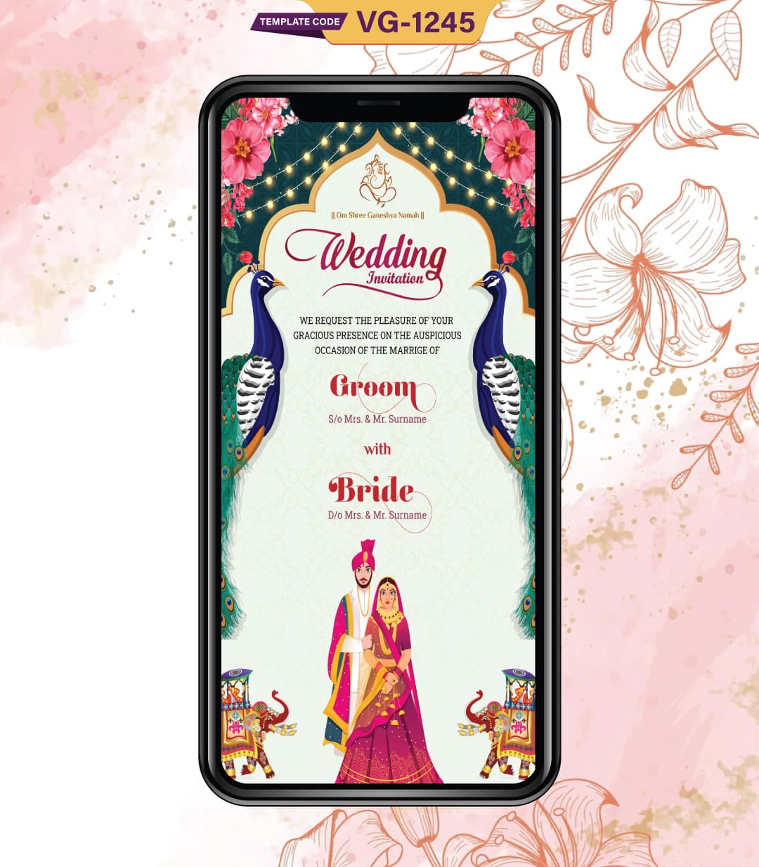Indian Wedding Invitation Pdf Card