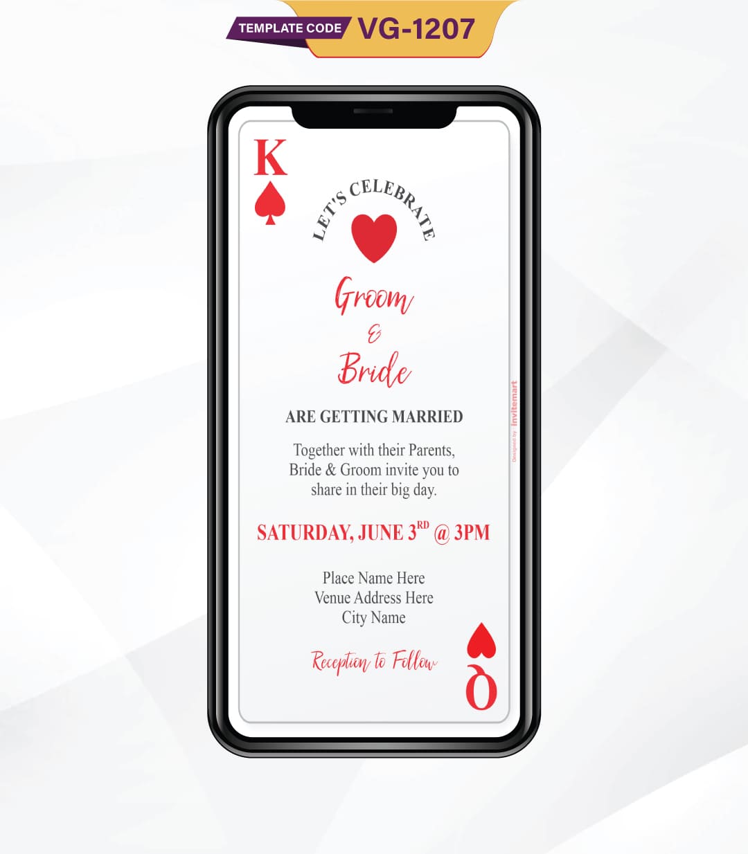 Playing Card Wedding Invitation Templates