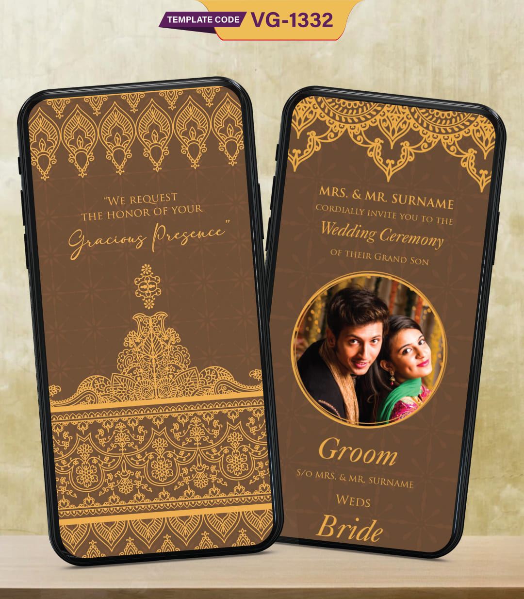 Traditional Marriage Invitation Card