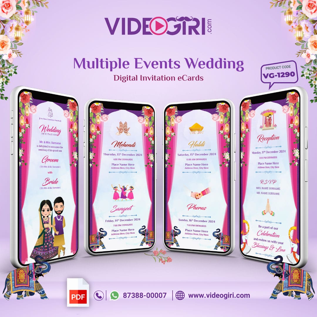 Multiple Events Wedding Invite Pdf