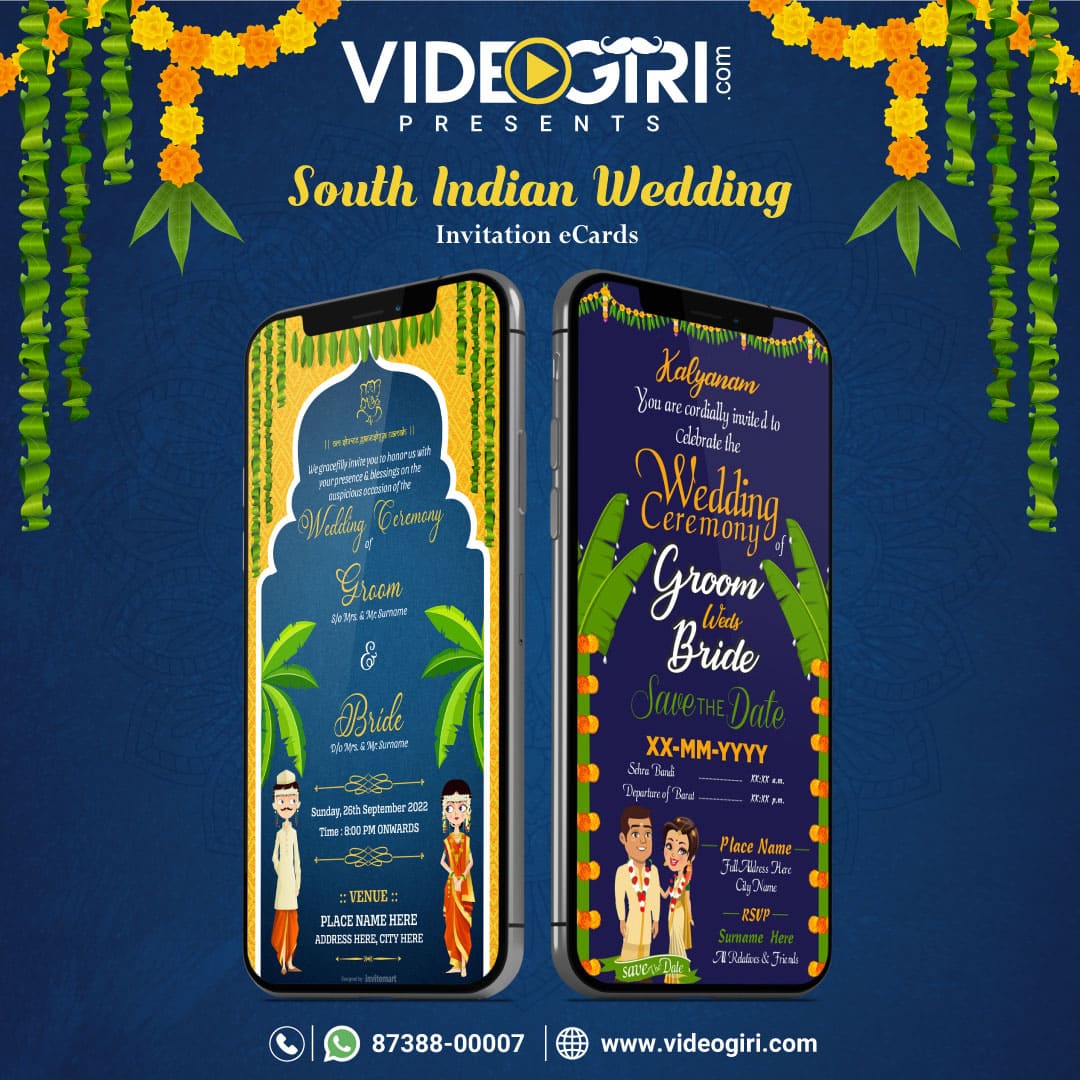 South Indian Wedding Invitation eCard