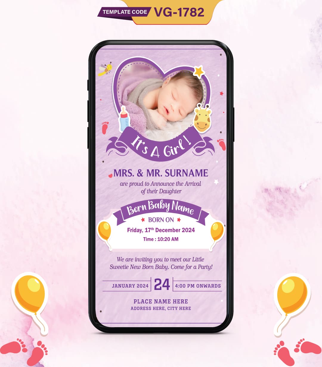 Baby Birth Announcement Templates