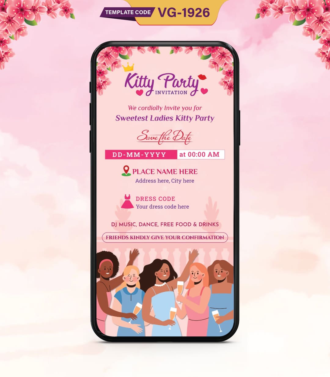 Ladies Kitty Party Invitation