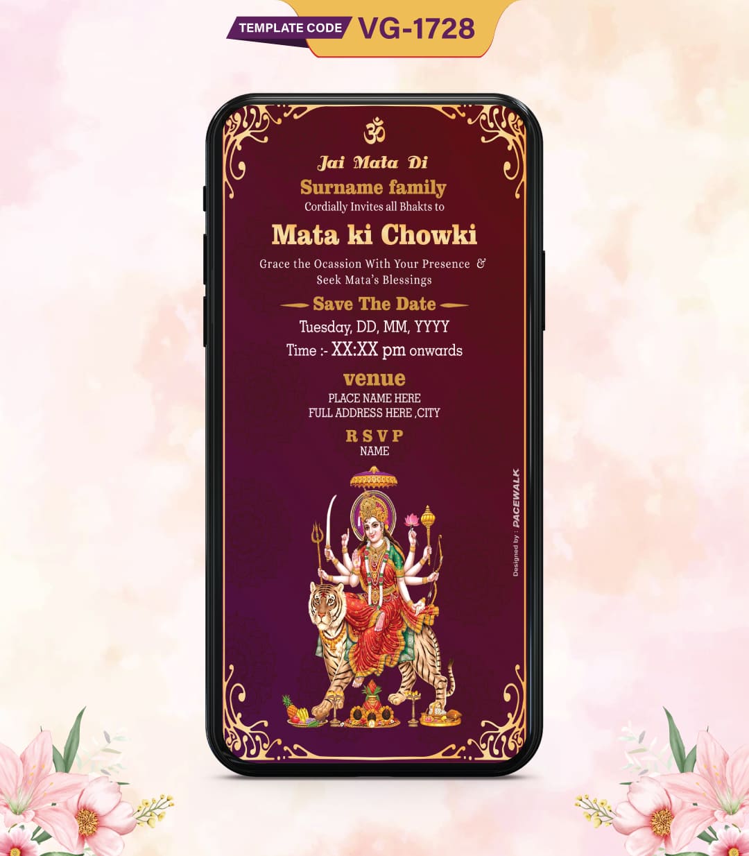 Mata Chowki Invitation