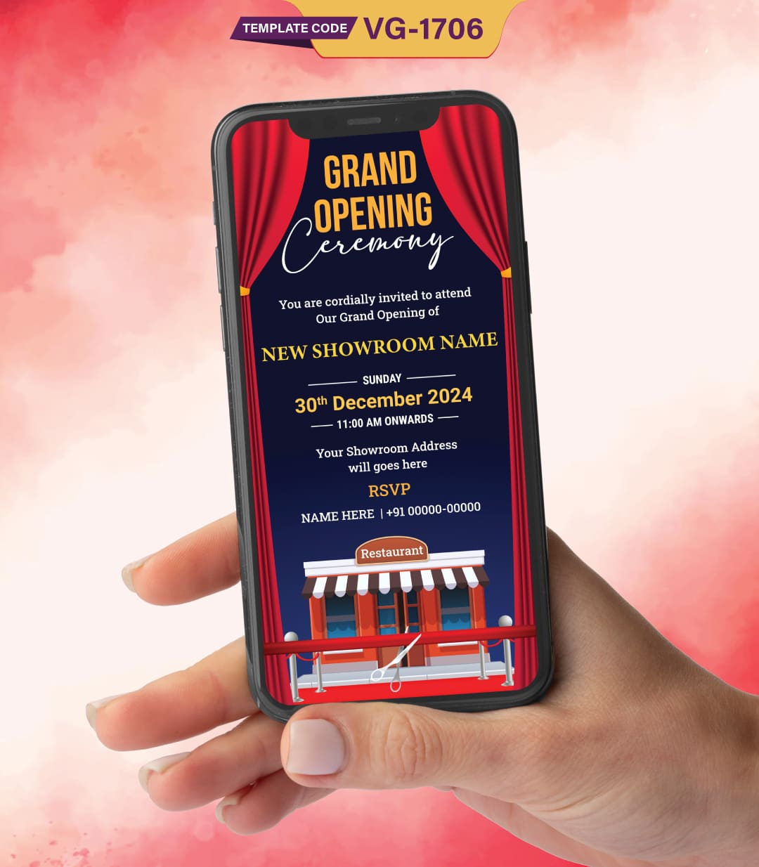 Showroom Grand Opening Invitation Card