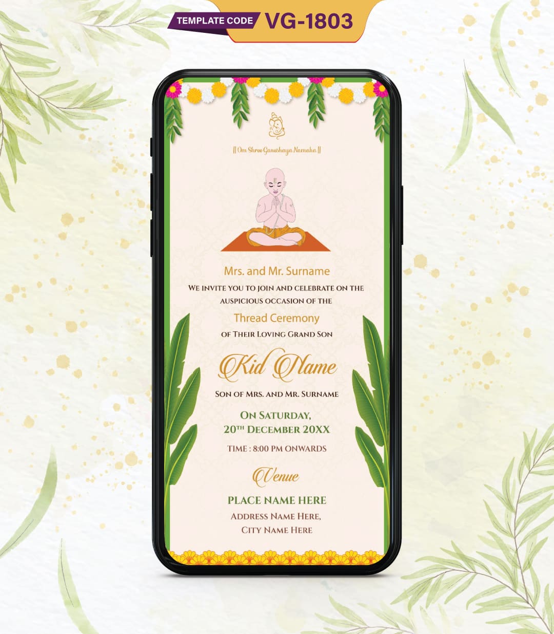 Thread Ceremony Card