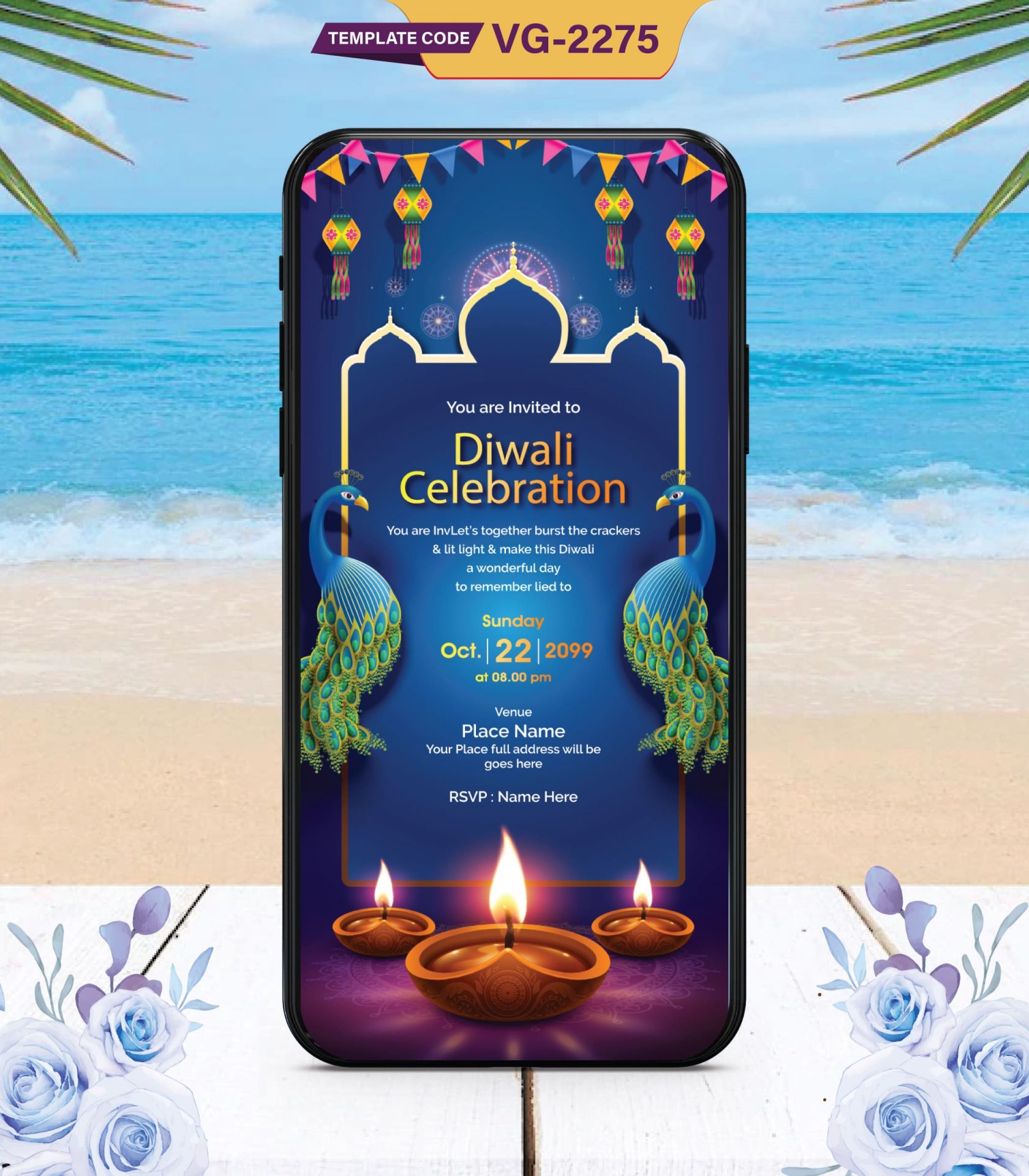 Diwali Invitation Card Templates