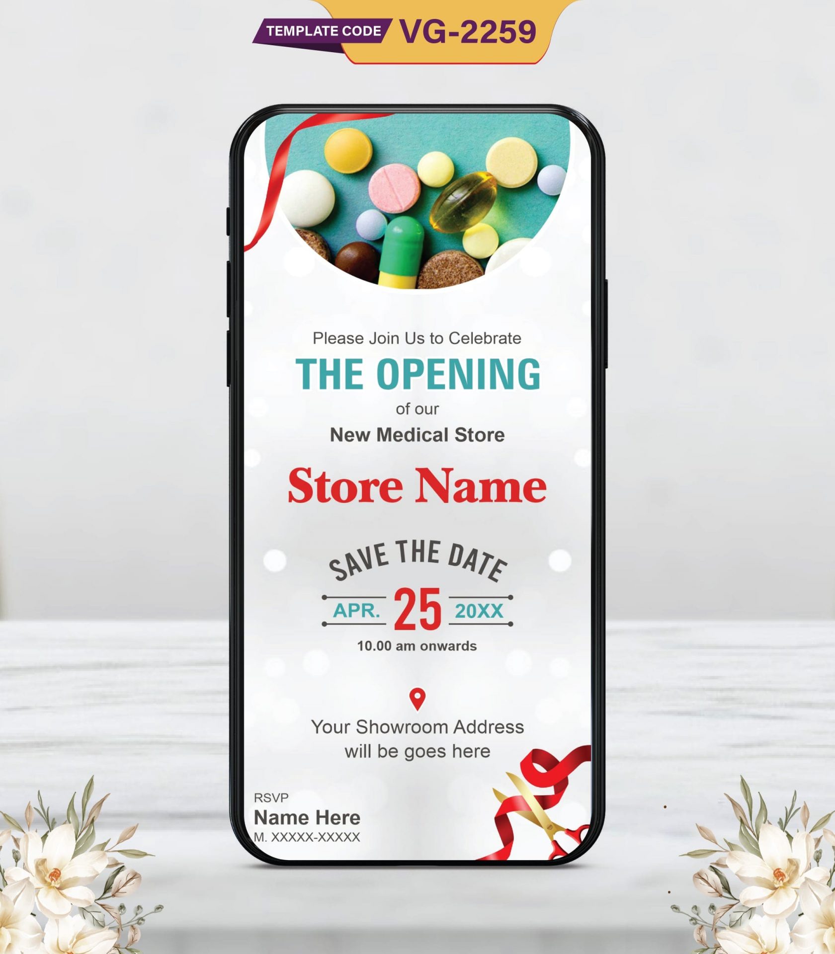 Medical Store Opening Invitations
