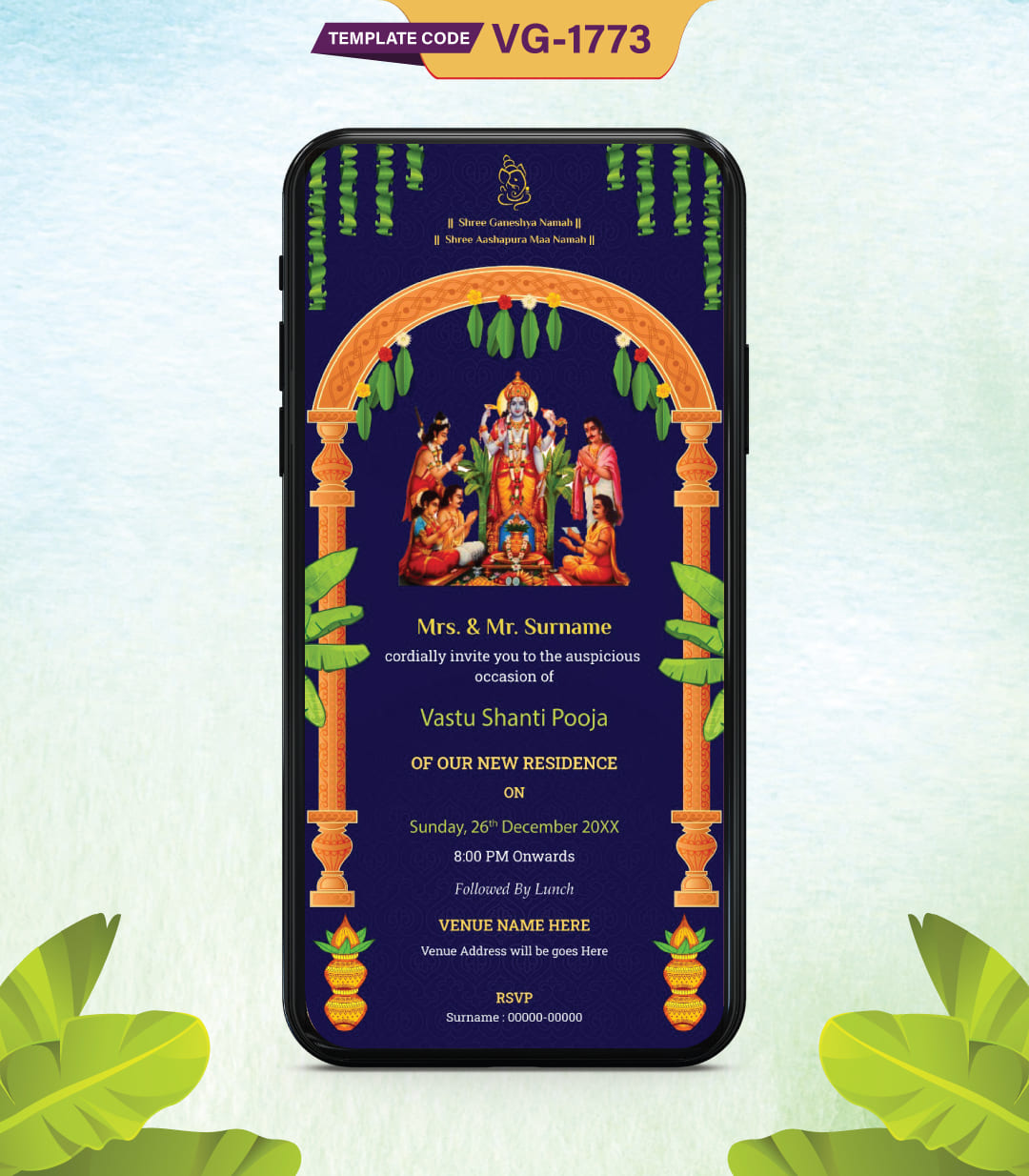 Vastu Shanti Puja Invitation - Best Vastu Shanti Puja Invitation Card