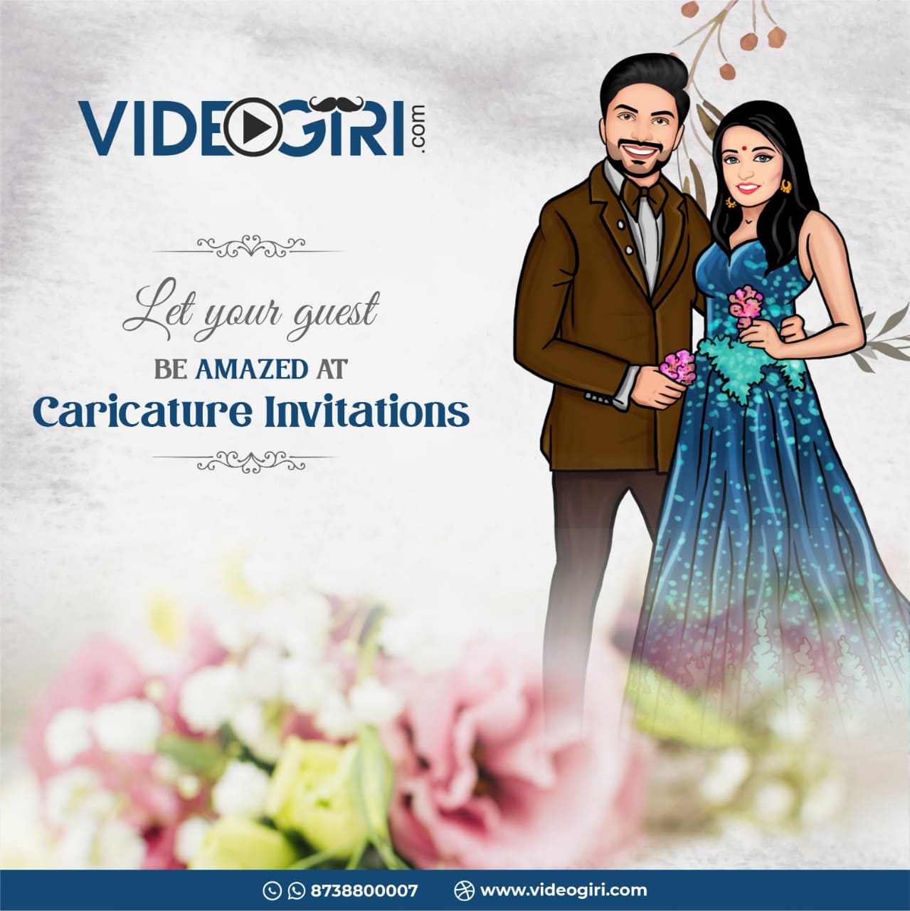 Caricature Wedding Invitation