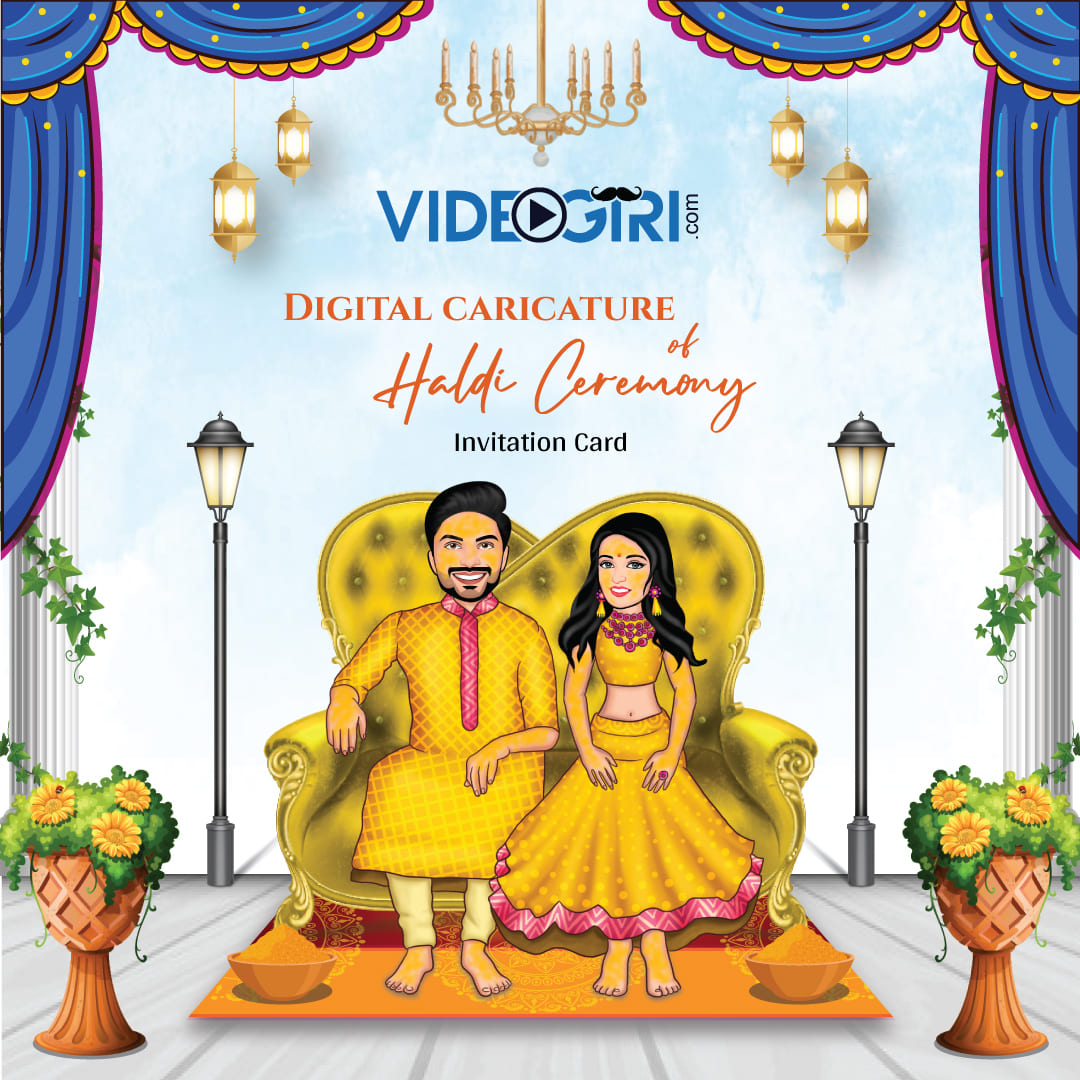 Digital Haldi Ceremony Invitation Card