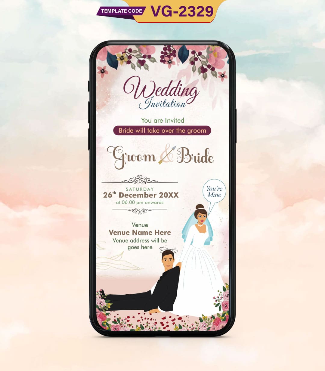 Funny Wedding Invitation Card- Digital Wedding Invitation Card