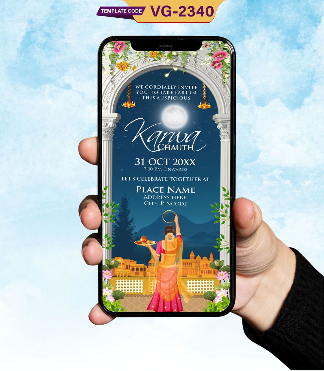 Karwa Chauth Festival Card