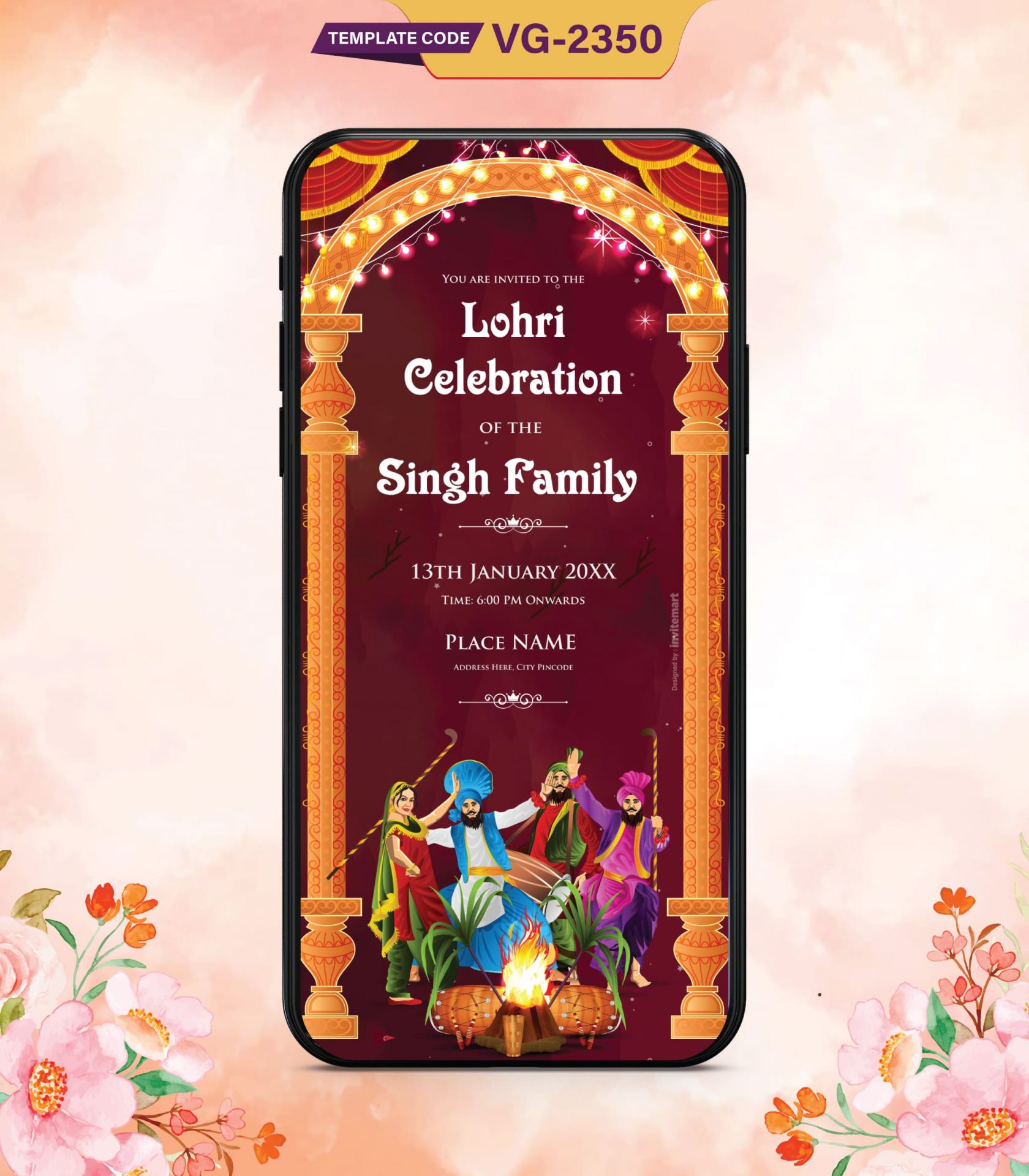 Lohri Celebration Invitation eCard