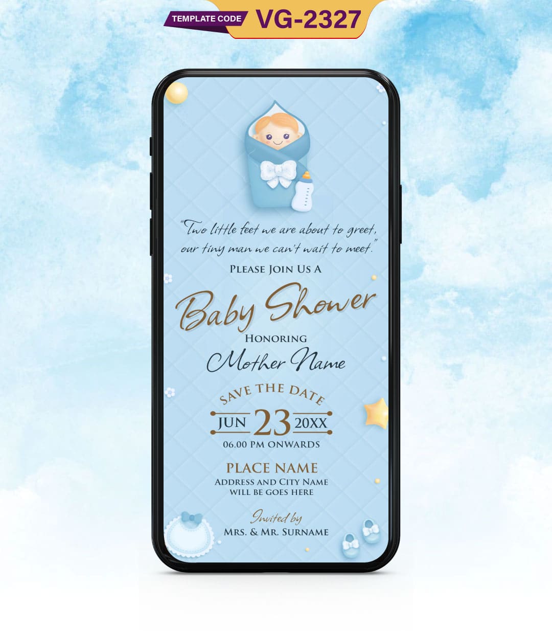 Online Baby Shower Invite Card