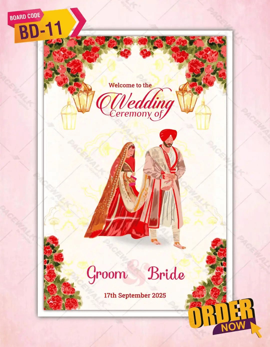 Sikh Wedding Signage Board Design